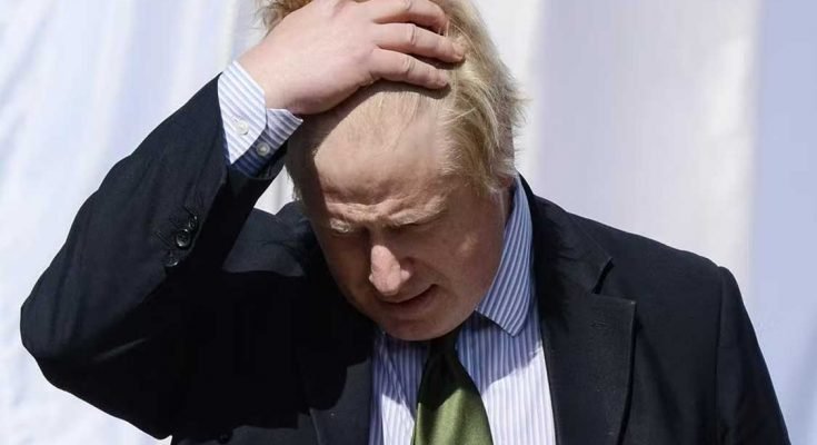 Boris Johnson looking troubled